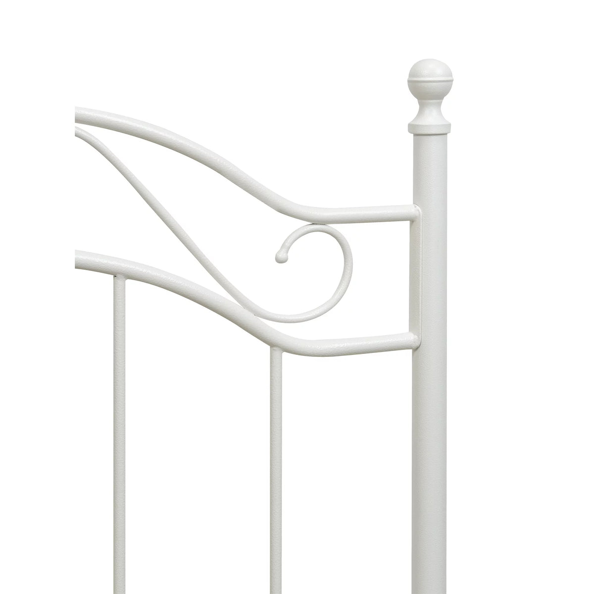 White Twin Size Metal Bed M8766
