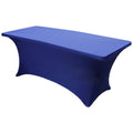 Royal Blue 6 Foot Center Folding Table with Fitted Cover C702332