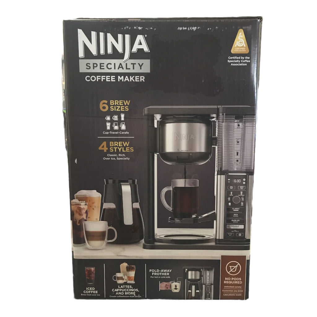 Fold-Away Frother Coffee Maker, 10 Cup Glass Carafe J217175