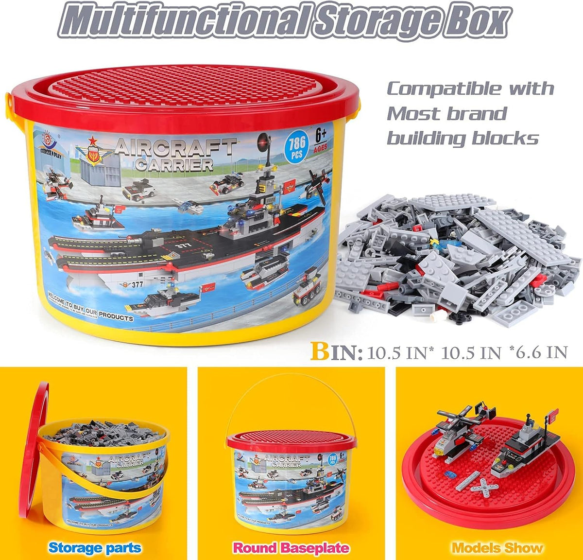 786 Pieces 8 in 1 Military Battleship Building Blocks Set B522
