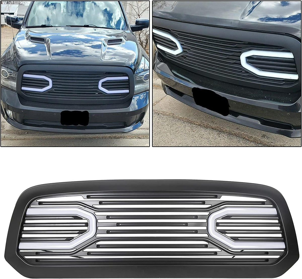 Chrome Front Big Horn Grille Replacement Shell E7983