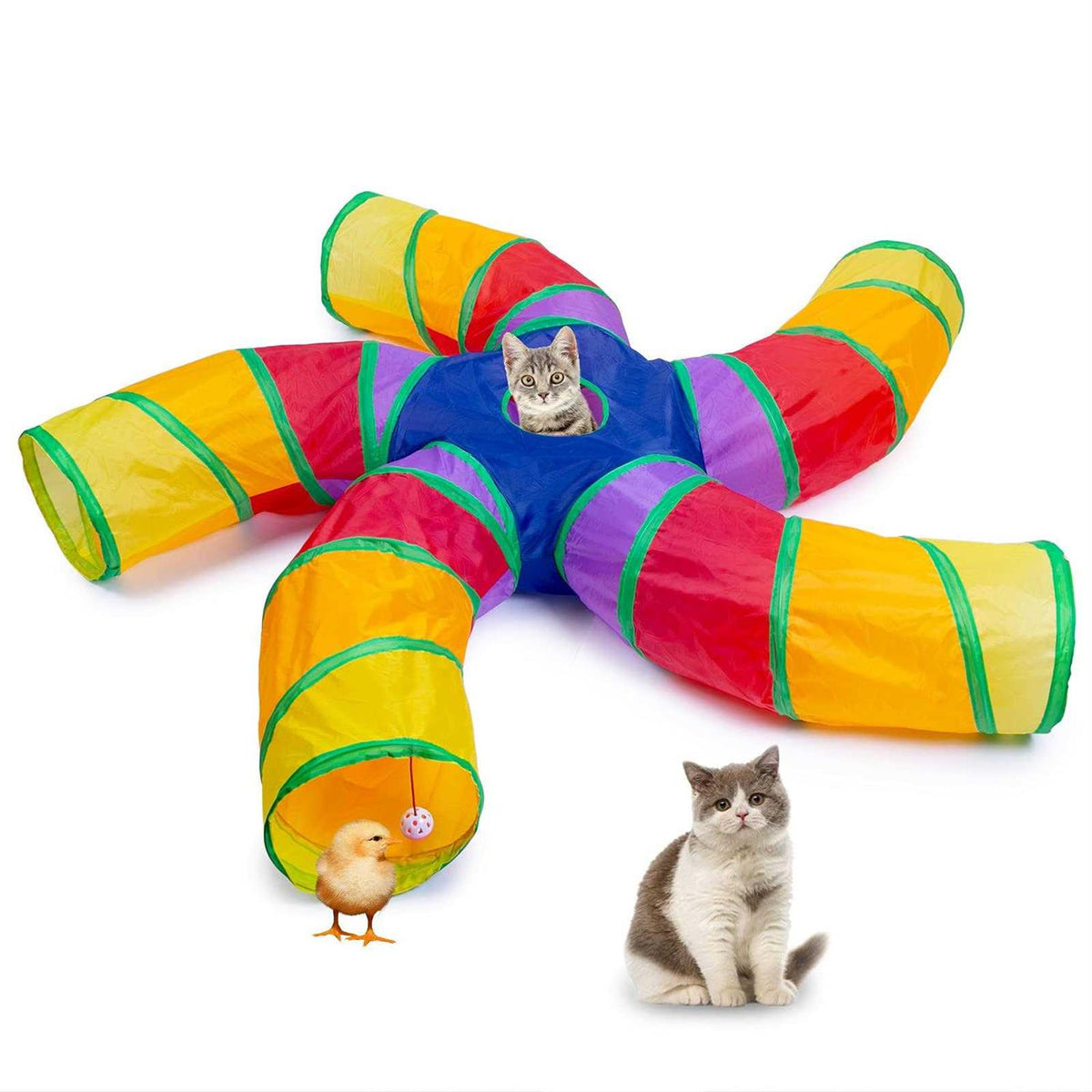Cat Tunnel with Play Ball Collapsible Pet Tube K249157