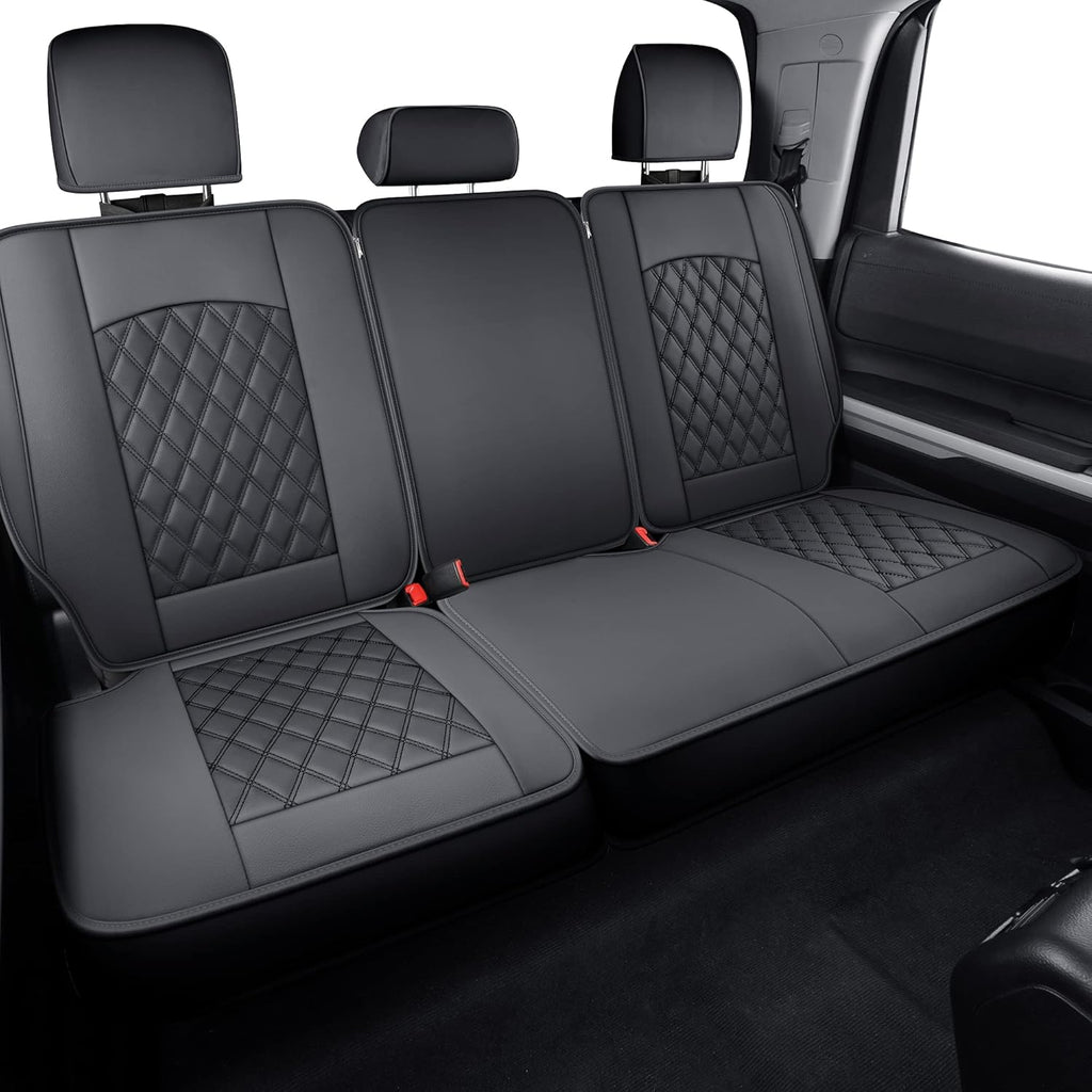 Black Faux Leather Seat Covers B6426