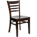 Ladder Back Walnut Wood Restaurant Chair M125601