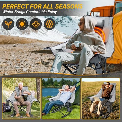Oversize Heated Rocking Camping Chair L1612