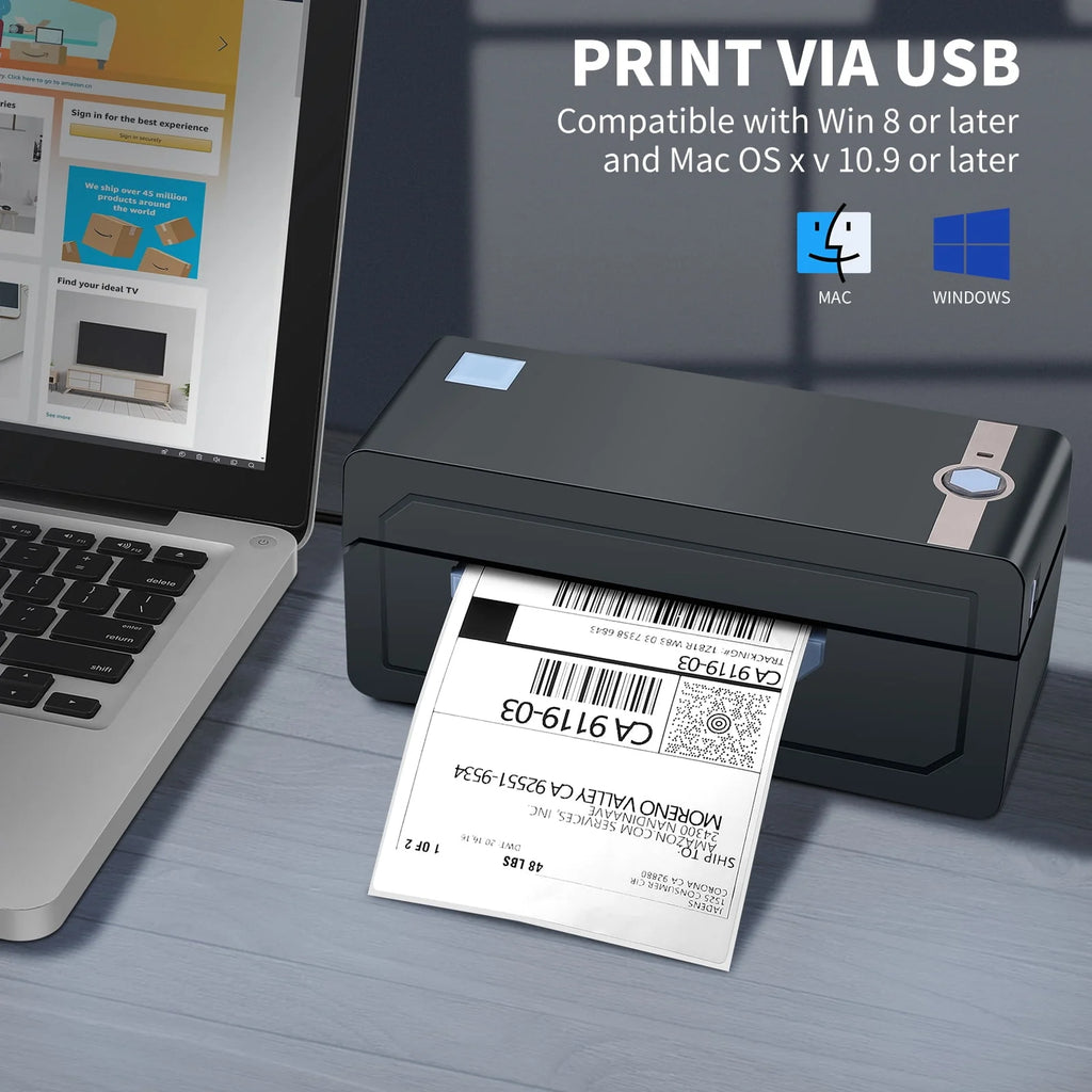 Thermal Label Printer, 4''x6'' Bluetooth H1386