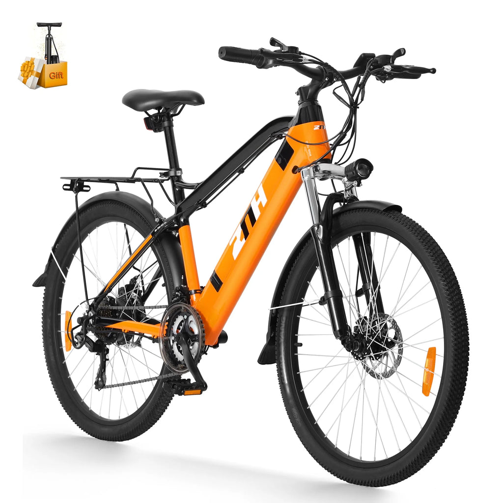 350W 26 Orange Electric Mountain Bike 21 Speed W6284