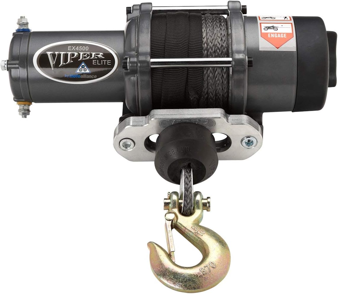 UTV Winch with Red Rope W554