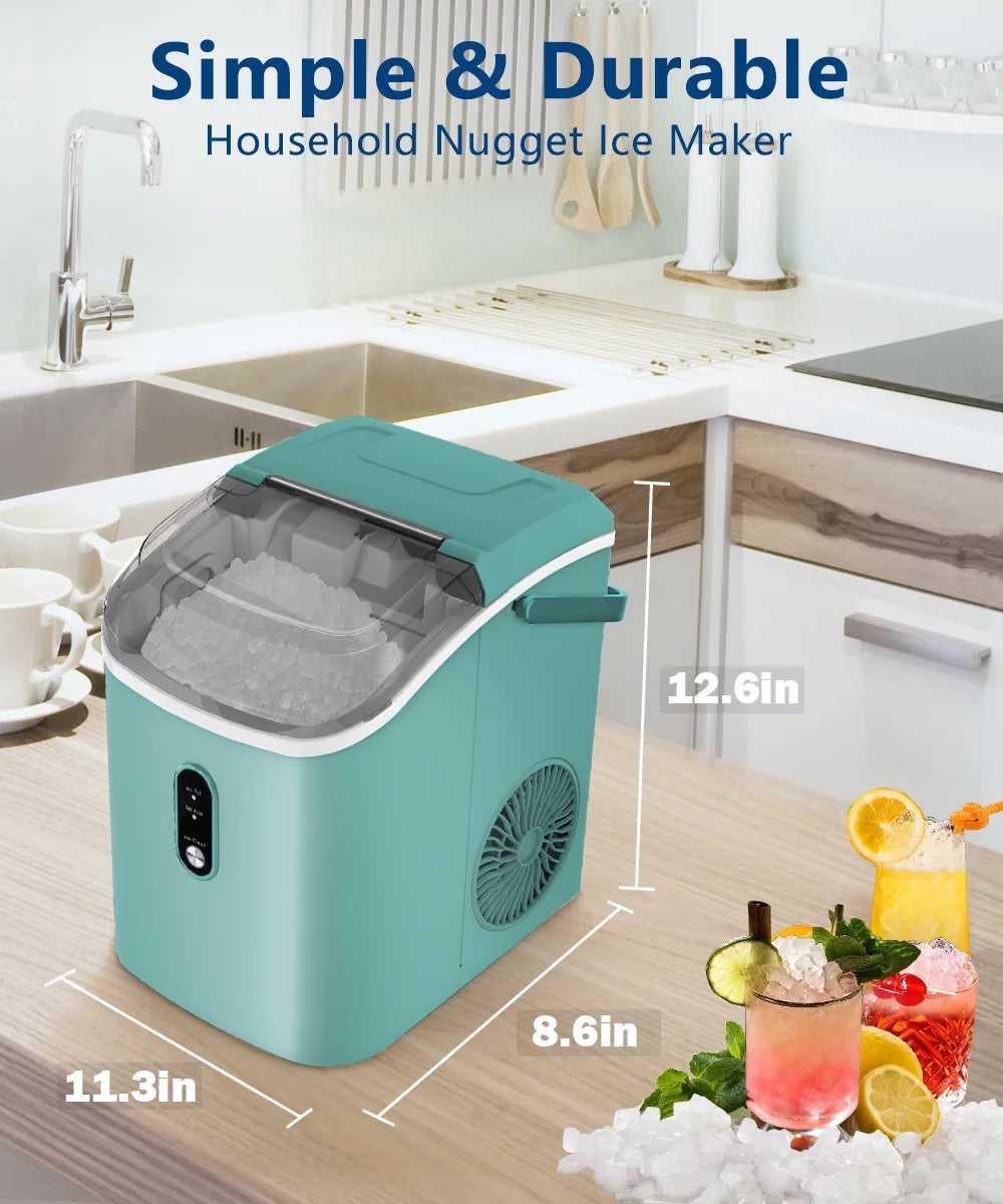33lbs Countertop Ice Maker with Scoop, Black A12667