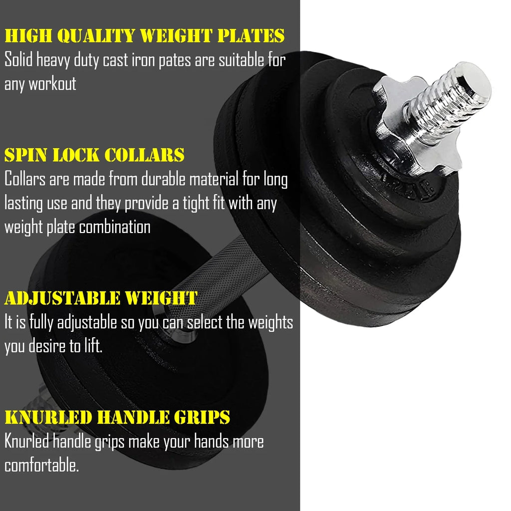 Adjustable Cast Iron Dumbbells Set N158042