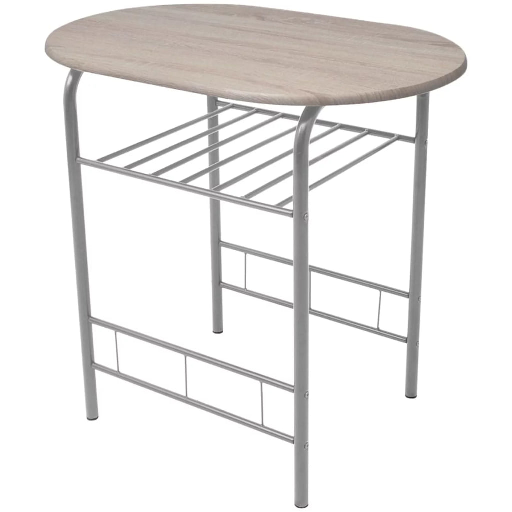 3 Piece MDF Breakfast Table with 2 Stool Chairs Iron Frame I665461