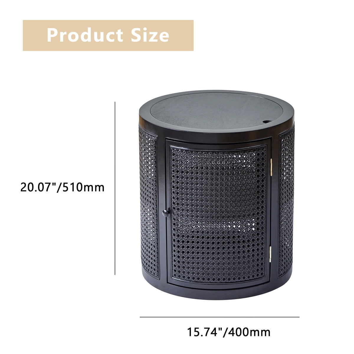 15 Diameter Round End Table with Double Storage Cabinet C457680