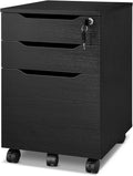 White 3 Drawer Mobile File Cabinet with Lock & Wheels K55822