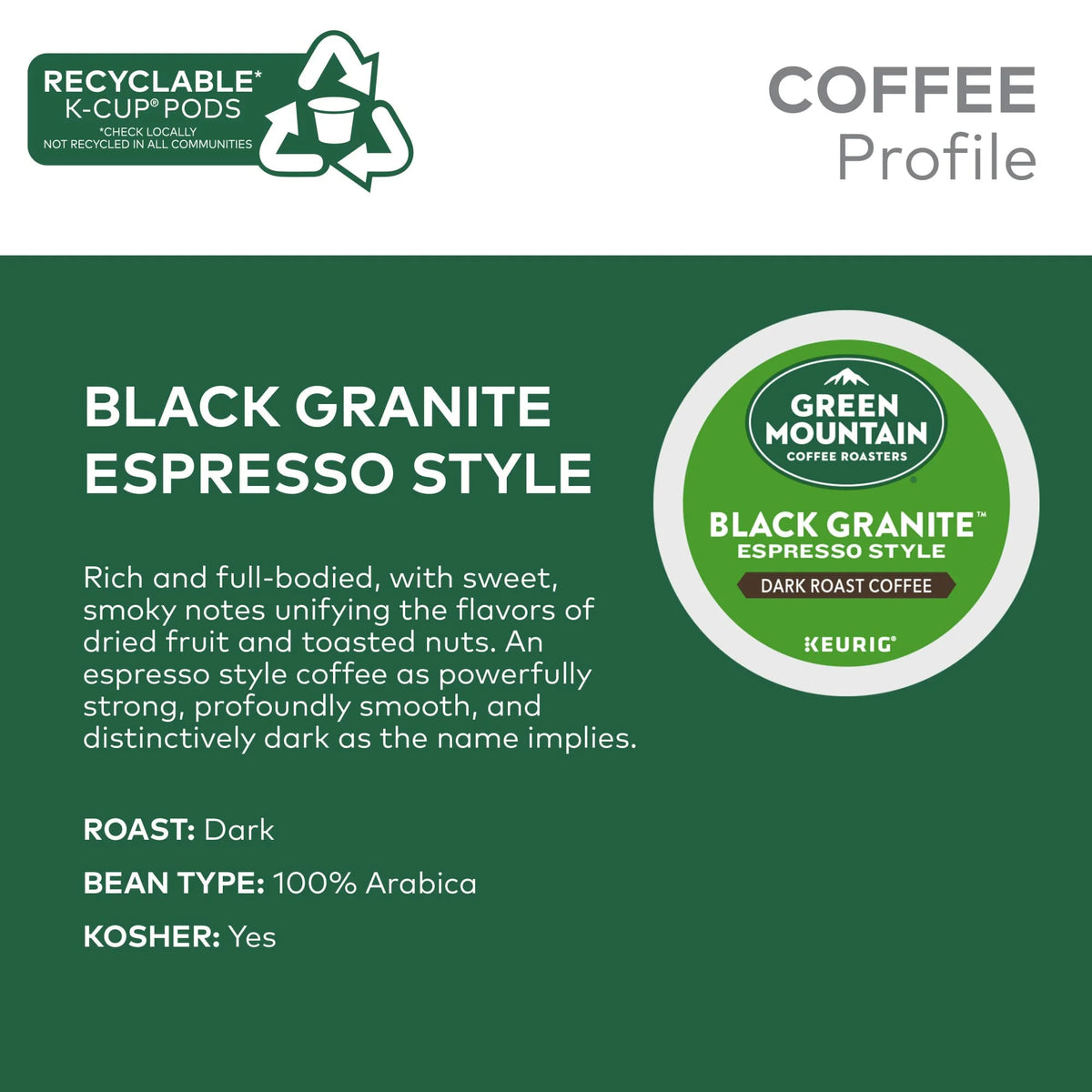 Espresso Style Dark Roast K-Cup Pods, 1 Count (Pack Of 96) U617598