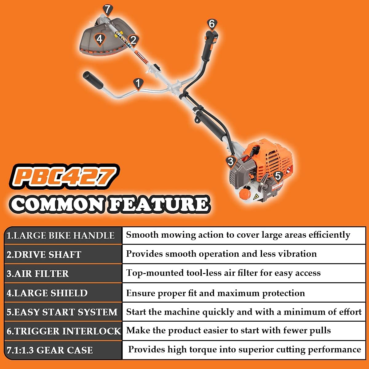 42.7cc 2-Cycle Gas Brush Cutter and Dual Line Trimmer Z756