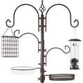 91in 4-Hook Steel Bird Feeding Station with Bird Bath K231172