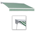 24 ft. Manual Retractable Awning, Forest Green & White D9875