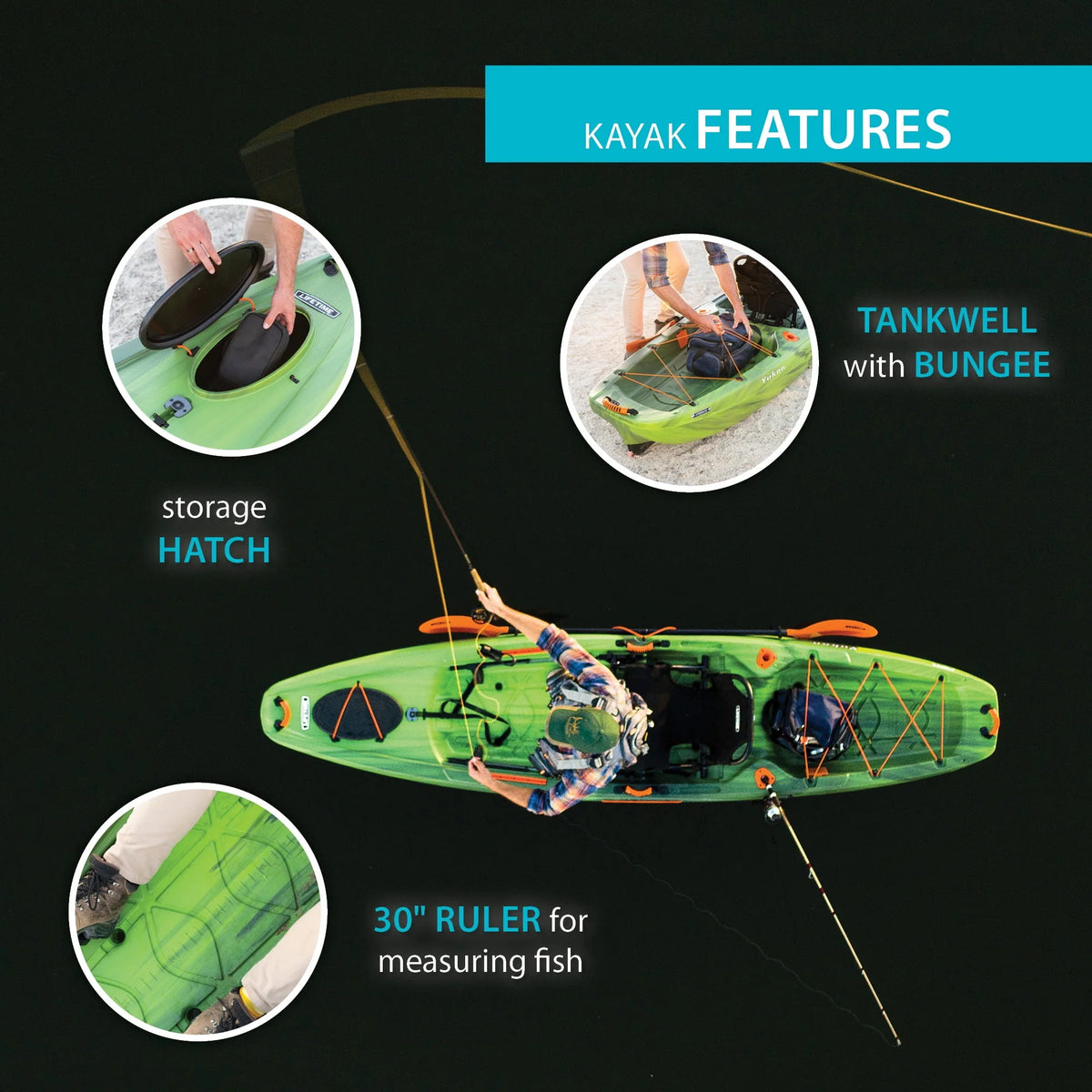 116 inch Sit-on-Top Fishing Kayak R9124