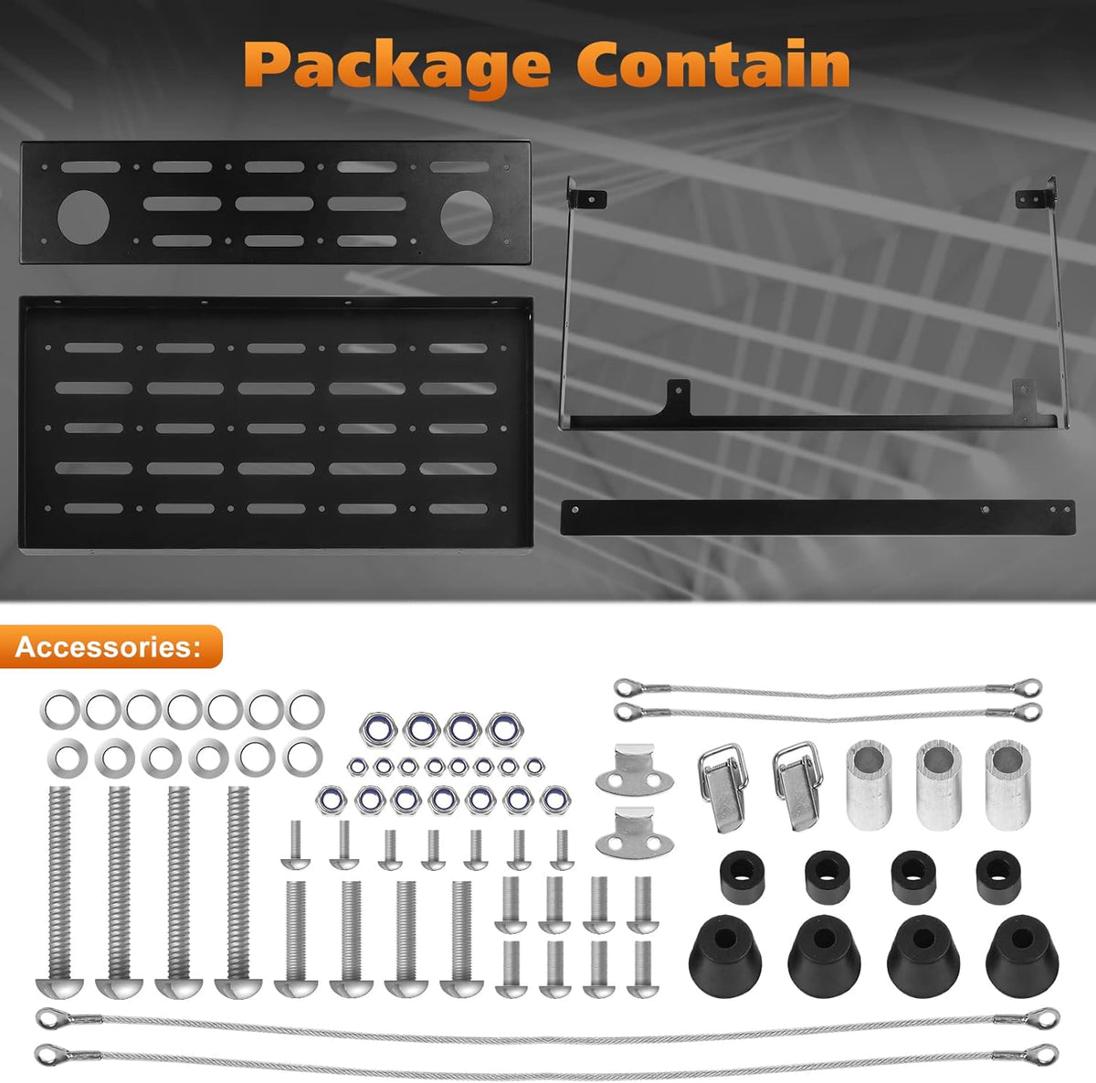Tailgate Table Rear Foldable Cargo Shelf Aluminum Alloy Storage Rack N80857