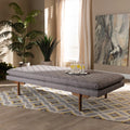 Gray Fabric Upholstered Wood Daybed N2255