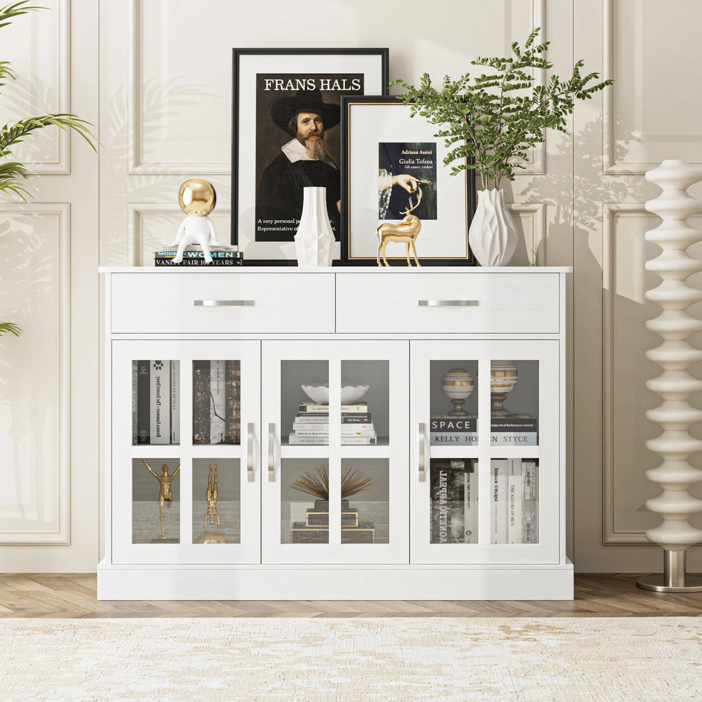 Gray 3 Door 2 Drawer Buffet Cabinet N7372