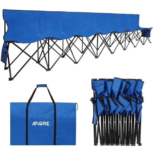 Portable Folding 6 Seats Soccer Bench with Bag V7382