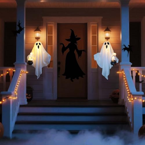 2 Pack Halloween Light Up Ghost Decorations S422