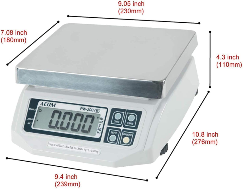 Digital Portion Control Scale, 15lb Capacity, 0.005lb Readability Y7665