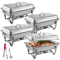 9L Stainless Steel Full Size Rectangular Chafing Dish 4 Packs G43821