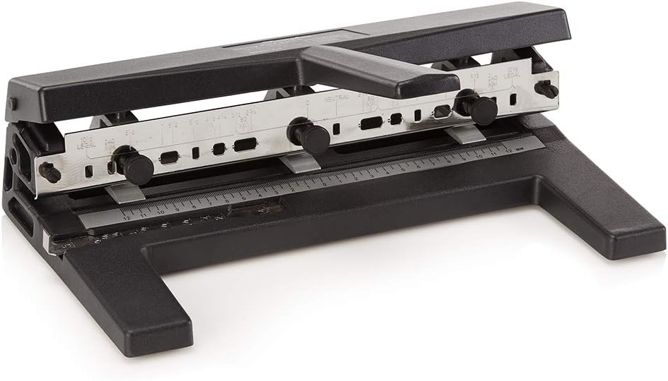 Heavy Duty Adjustable Hole Punch, 40 Sheet Capacity, Black E5170
