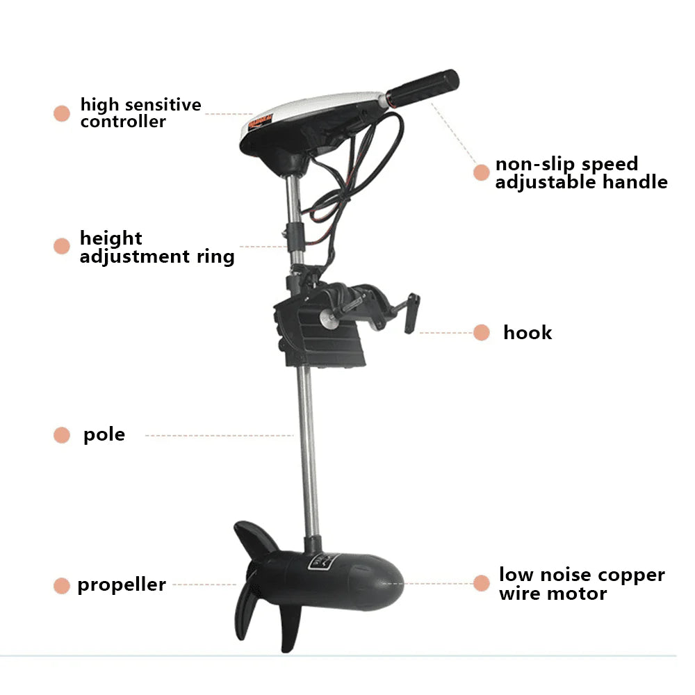 65LBS 12V Electric Trolling Outboard Motor A941262
