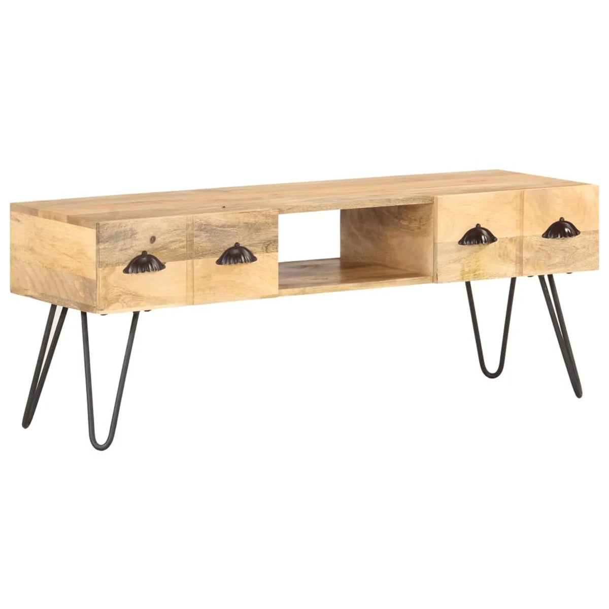 Mango Wood TV Stand with 2 Storage Drawers Q43332