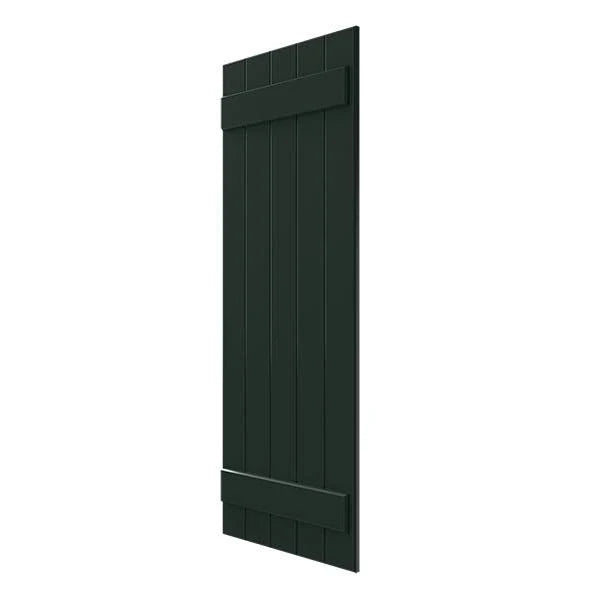 Chrome Composite Board-n-Batten Shutters (Per Pair) J598
