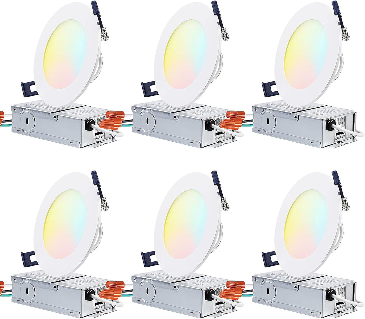 4 Inch 10.5W Ultra-Thin LED Recessed Light, Pack of 6 S45667
