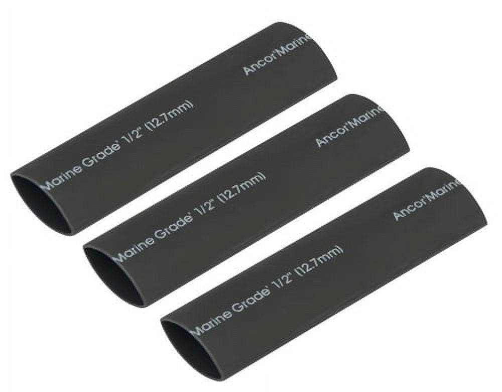 2 PC Marine Grade Heat Shrink Tubing, 1/2" Diameter x 3" - 3 Pack I807673