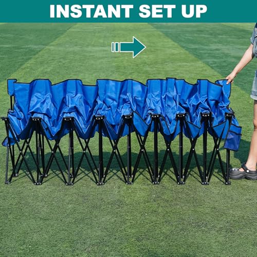 Portable Folding 6 Seats Soccer Bench with Bag V7382