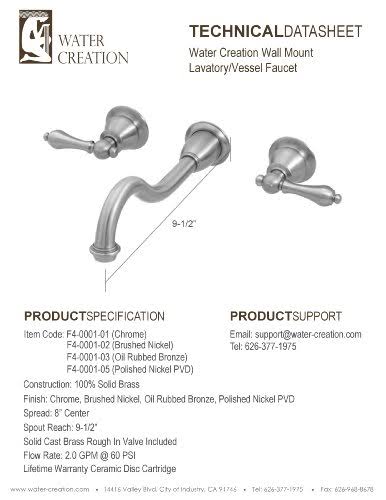 Wall Mount Vessel Faucet P31163