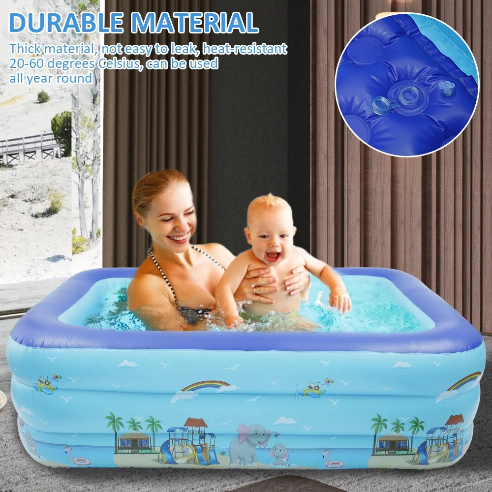 Inflatable Swimming Pool for Kids Adults Family U8246