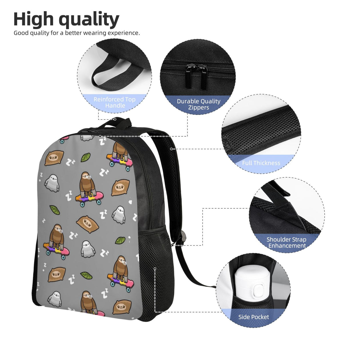 Lightweight Unisex Daypack Backpack R329753