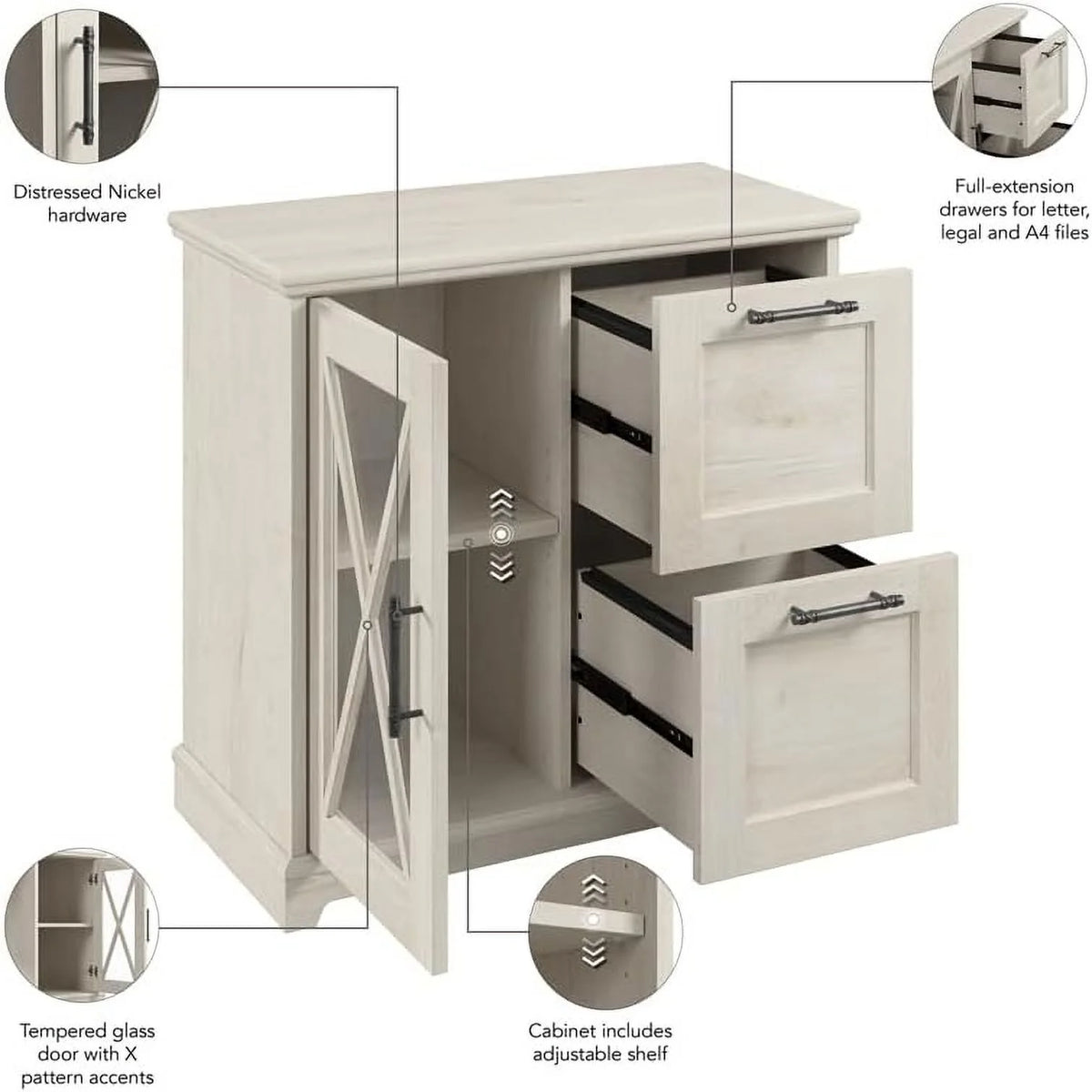Lateral File Cabinet With Shelves J53771