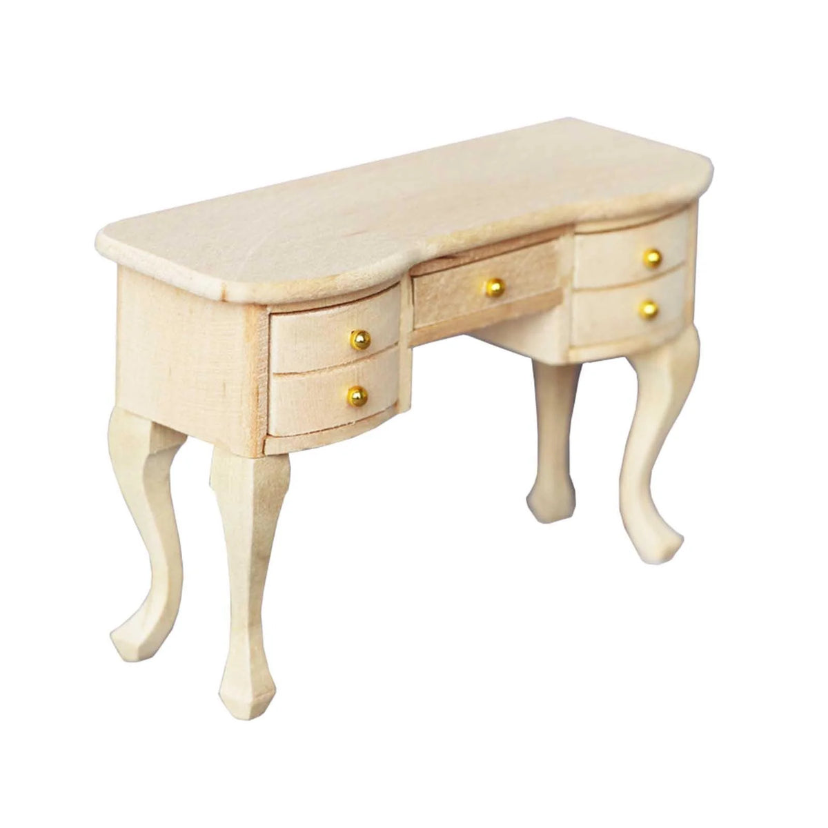 Unpainted Wooden 1:12 Dollhouse Miniature Desk Y914