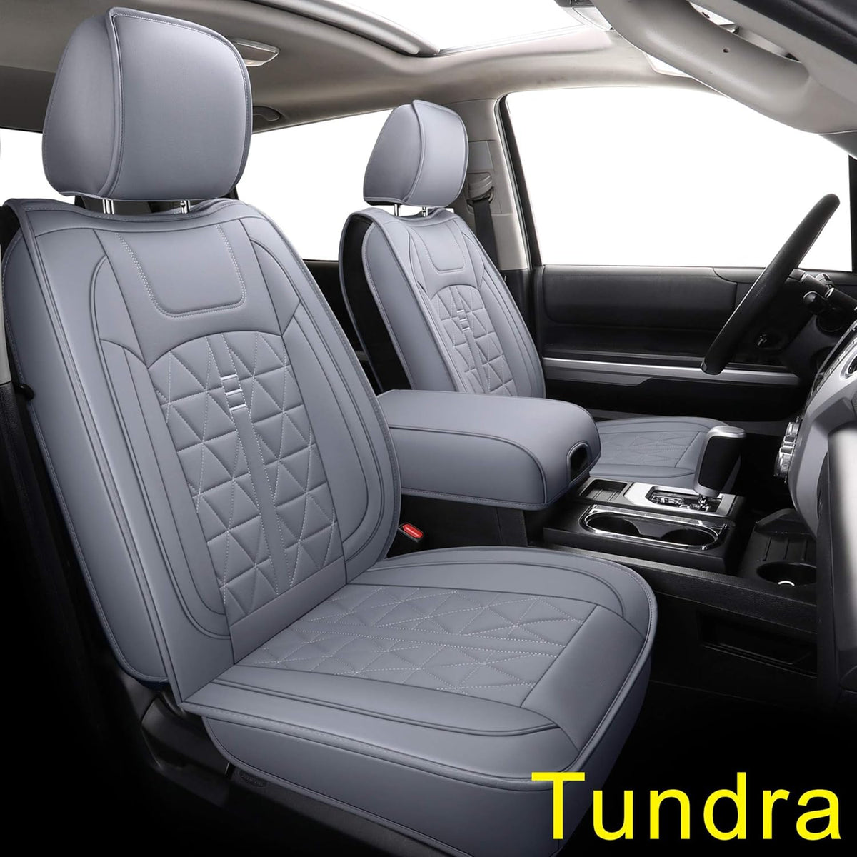 Black & Blue Waterproof Faux Leather Seat Covers Full Set O951384