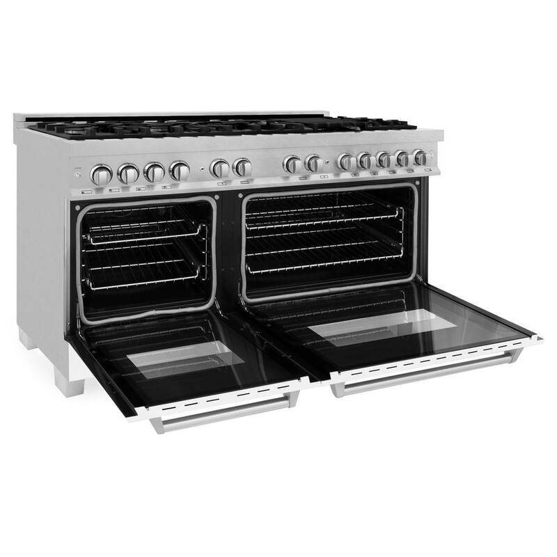 9 Burner Double Oven Dual Fuel Range with White Matte Door G146907