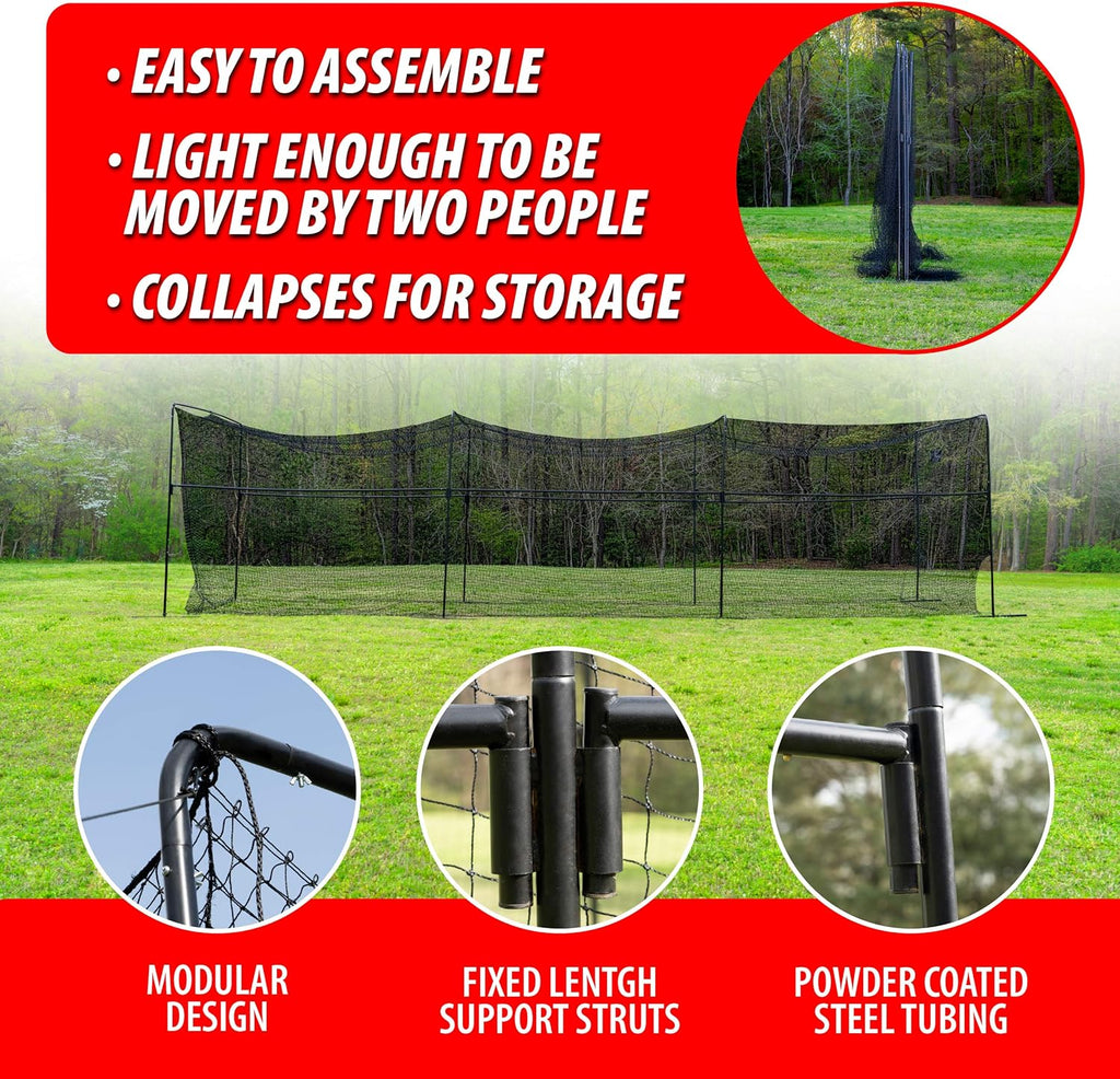 40 Foot Collapsable Batting Cage with Frame and Netting C942376