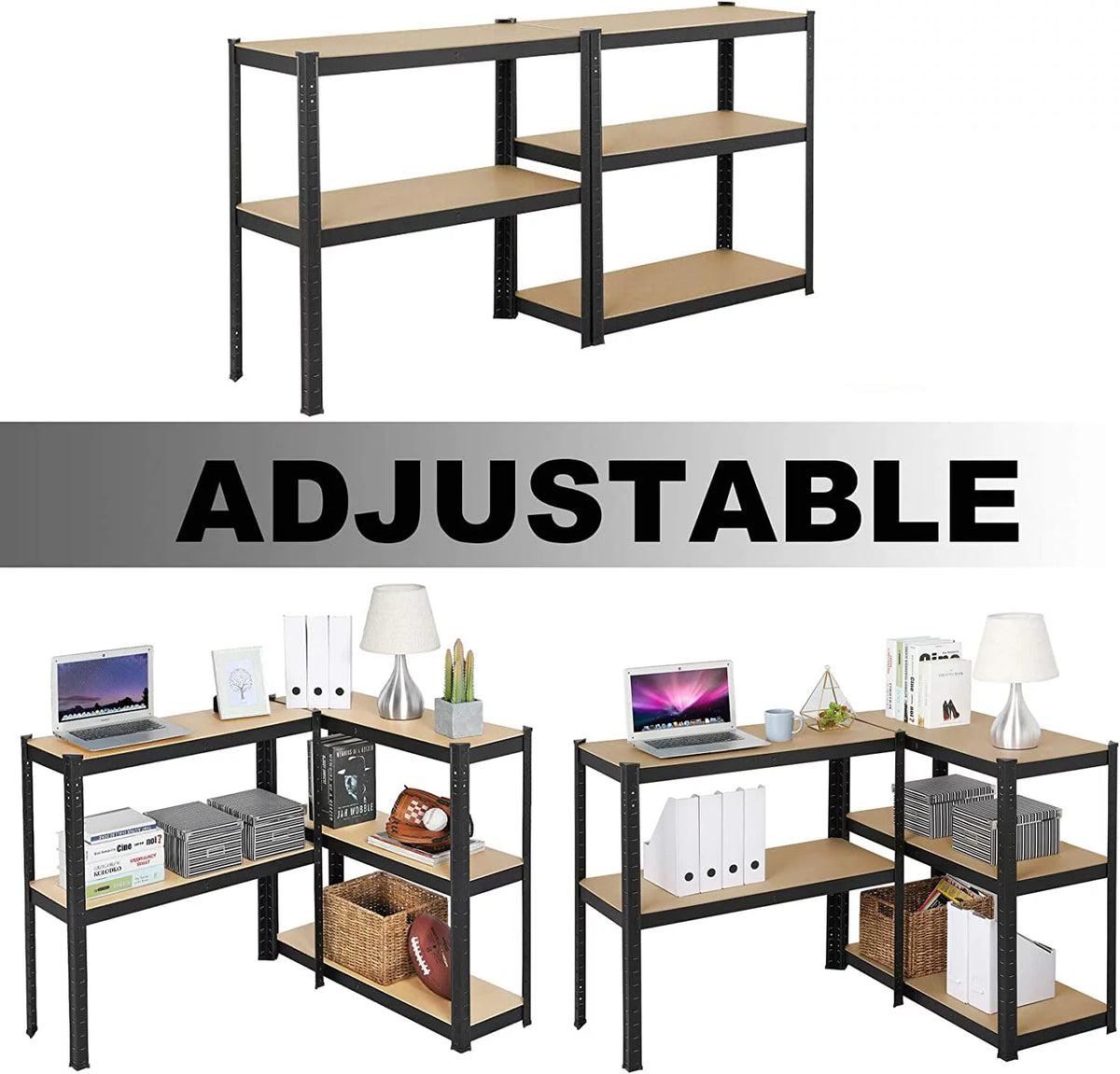5 Tier Heavy Duty Metal Adjustable Shelving Unit K9275