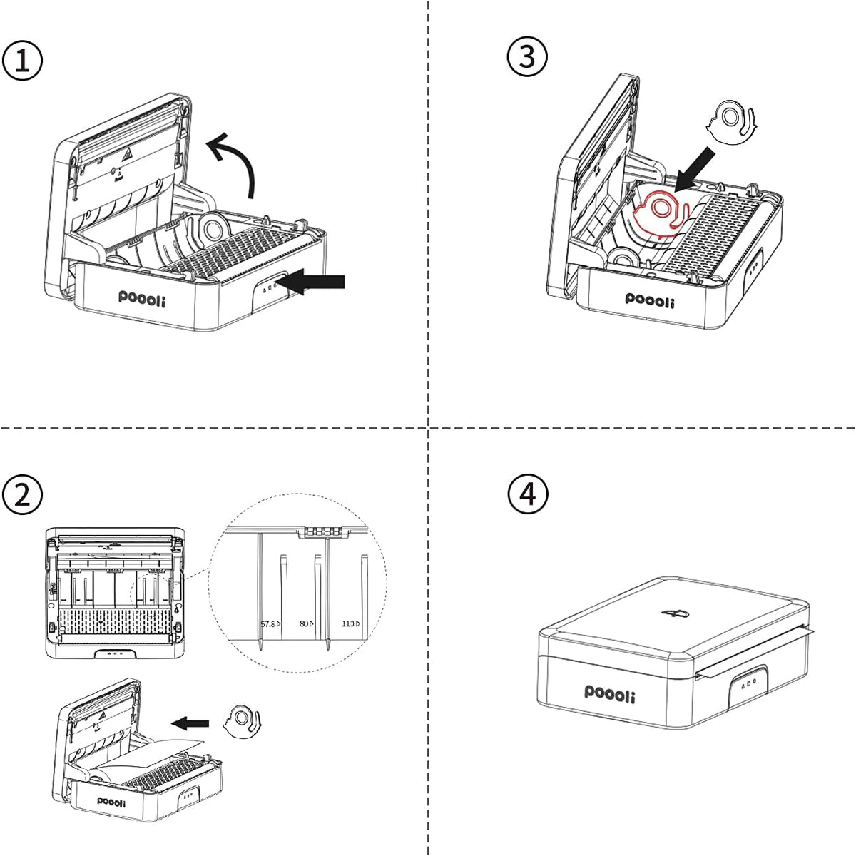 Wireless Thermal Printer for Printing Sticker, Logo, Label, Receipt, Photo, 300dpi Grayscale N3427