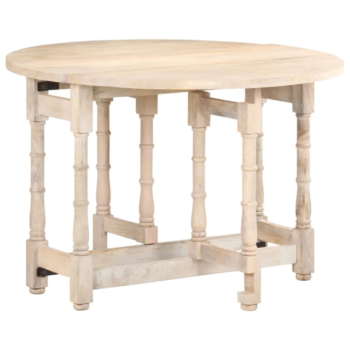 Round Solid Mango Wood Dining Table B88439
