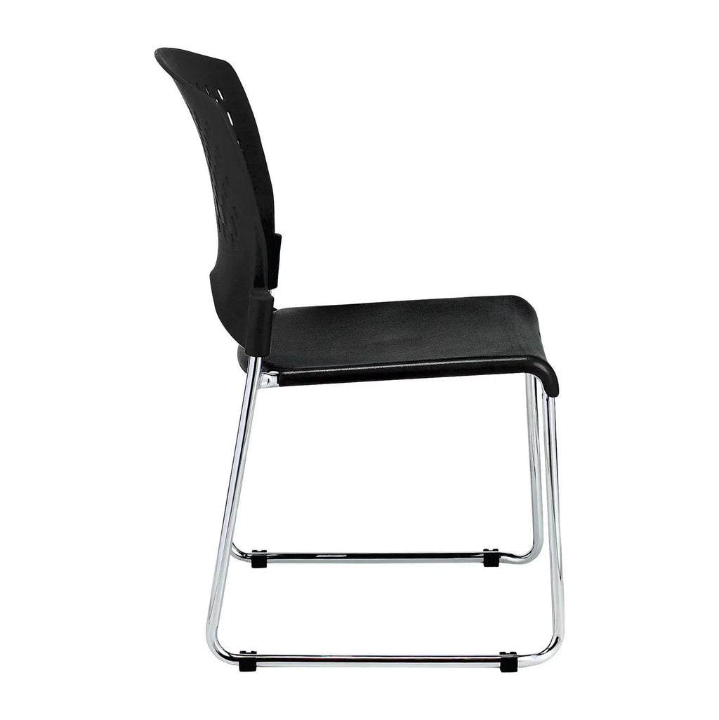 Black Plastic Stackable Guest Chair Set of 4 G614