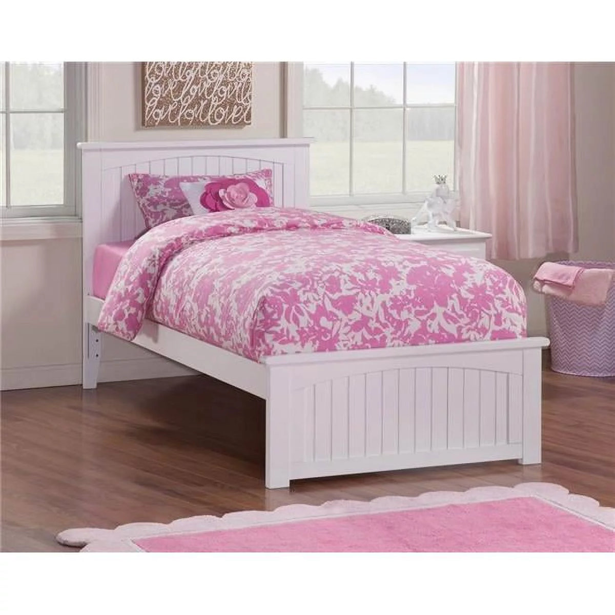 White Twin Size Bed G2722