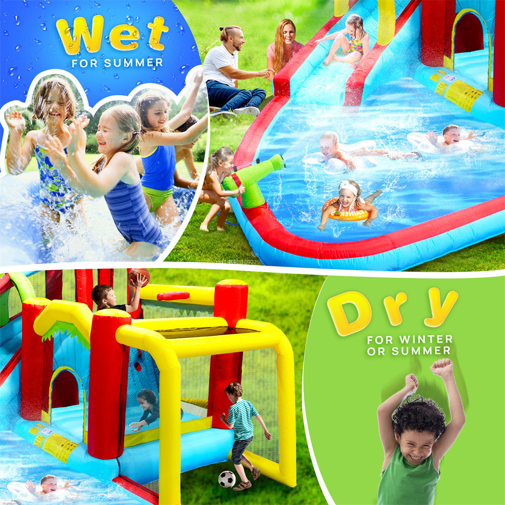 Inflatable Water Slide 7 in 1 Bounce House with Blower V447357